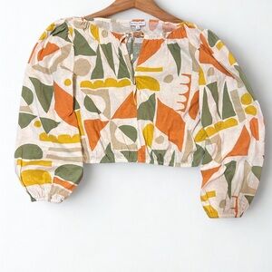 Gianni Bini Multicolor Abstract Blouse